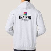 Mannen dubbelzijdige trainer Sjabloon grijs Hoodie (Achterkant)