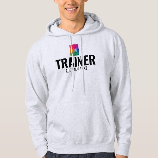 Mannen dubbelzijdige trainer Sjabloon grijs Hoodie (Voorkant)