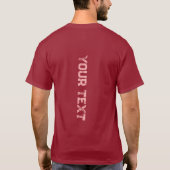 Mannen dubbelzijdige verontruste lettertype Sjablo T-shirt (Achterkant)
