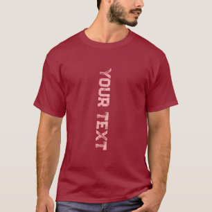 Mannen dubbelzijdige verontruste lettertype Sjablo T-shirt