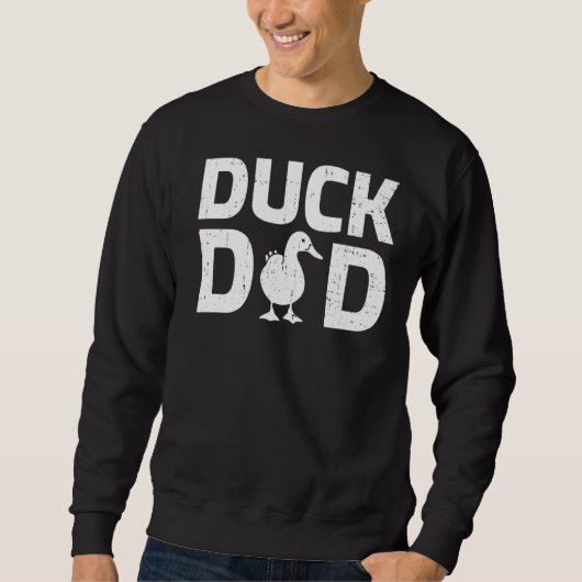 Mannen Duck Dad Cute Duck Pet Retro Duck Vader Trui (Voorkant)