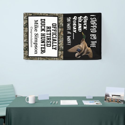 Mannen Duck Hunting Retirement Party Camo Mallard Spandoek (Beurs)