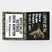 Mannen Duck Hunting Retirement Party Camo Mallard Spandoek (Horizontaal)