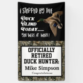 Mannen Duck Hunting Retirement Party Camo Mallard Spandoek (Verticaal)