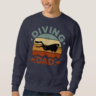 Mannen Duiken Vader Retro Duiken Duik Apnoe Scuba Trui