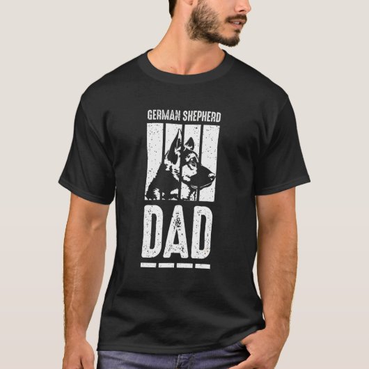 Mannen Duitse herdersvader 3 T-shirt (Voorkant)