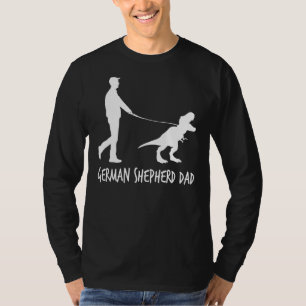 Mannen-Duitse herdersvader Dinosaur Gsd Oseigenaar T-shirt