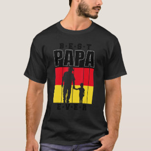 Mannen Duitse pappa van een paddenstoel zoon Duits T-shirt