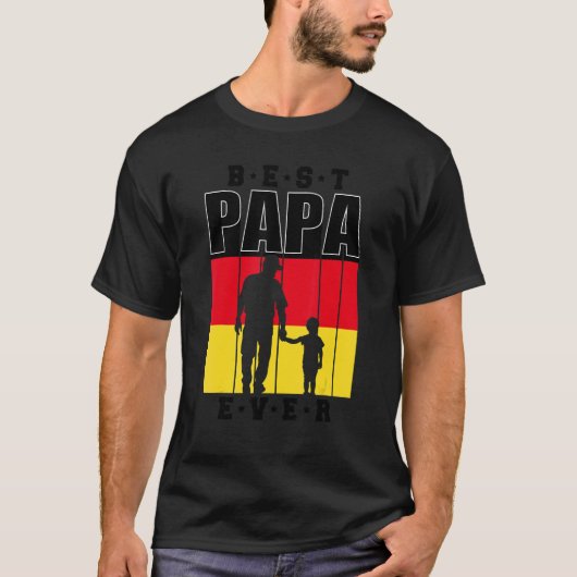 Mannen Duitse pappa van een paddenstoel zoon Duits T-shirt (Voorkant)