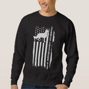 Mannen-Duitse Shepherd Dad -American Flag Pat Trui