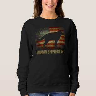 Mannen-Duitse Shepherd Dad -American Flag Pat Trui