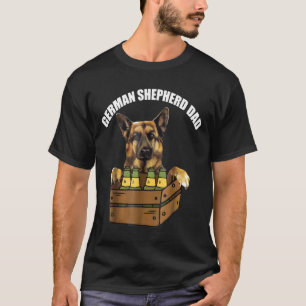 Mannen-Duitse Shepherd Dad Beer Drink hond Pa T-shirt