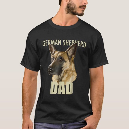 Mannen-Duitse Shepherd Dad Dog T-shirt (Voorkant)