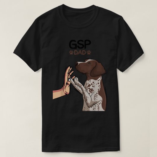Mannen Duitse Shorthaired Pointer GSP Dog Papa T-shirt (Design voorkant)