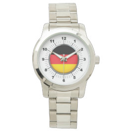 Mannen Duitse vlag Oversized zilveren armband horl Horloge