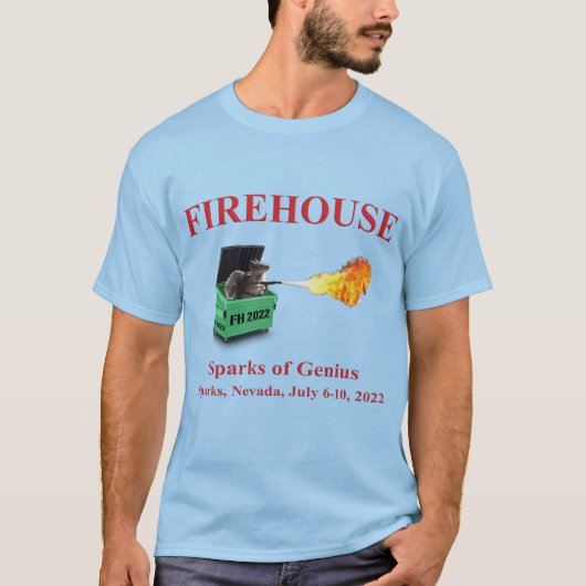 Mannen Dumpster Fire T-shirt (Voorkant)