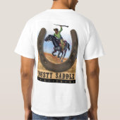 Mannen Dusty Zadel Tshirt met logo (Achterkant)