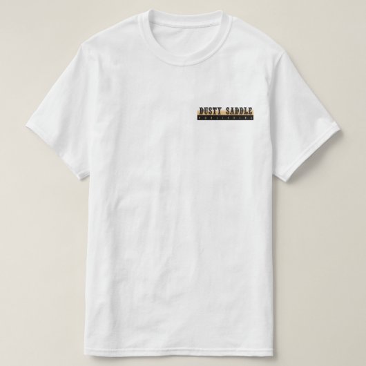 Mannen Dusty Zadel Tshirt met logo (Design voorkant)
