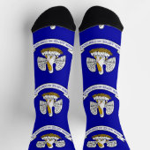 Mannen duurzame bemanningssokken met de vlag van L Sokken (Top)