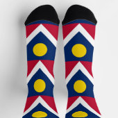 Mannen duurzame bemanningssokken met vlag van Denv Sokken (Top)