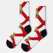 Mannen duurzame bemanningssokken met vlag van Flor Sokken (Links)