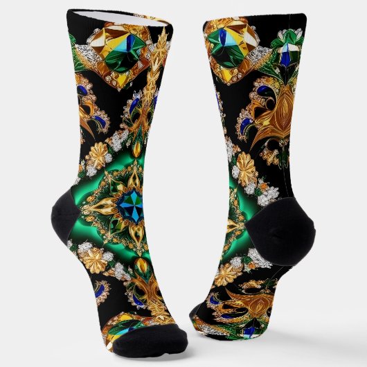 Mannen duurzame sokken met Braziliaanse kleuren (Gebogen)