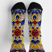 Mannen duurzame sokken met roemeense kleuren (Top)