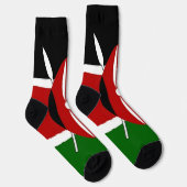 Mannen duurzame sokken met vlag van Kenia (Rechts)