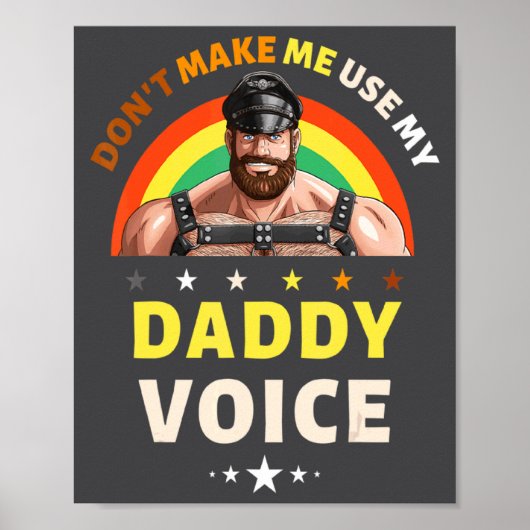 Mannen dwing me niet om mijn vadersstem te gebruik poster (Voorkant)