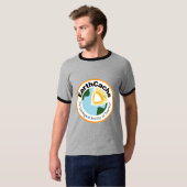 Mannen EarthCache Ringer T-Shirt (Voorkant volledig)