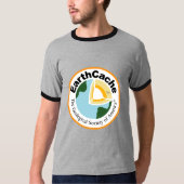 Mannen EarthCache Ringer T-Shirt (Voorkant)