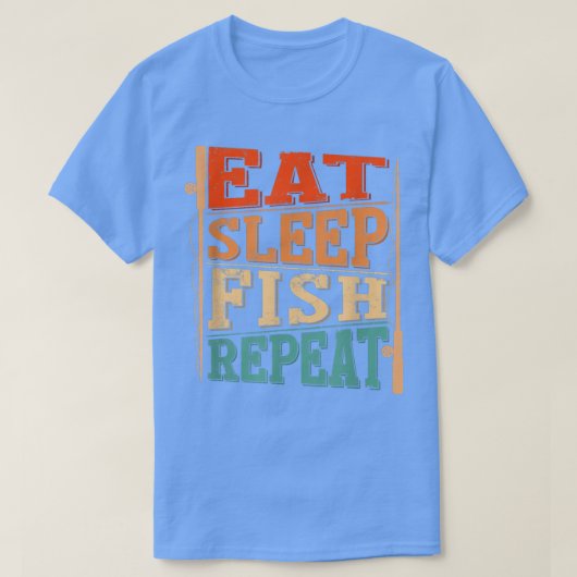 Mannen Eat Sleep Fish Repeat, Gevist Fisherman 247 T-shirt (Design voorkant)