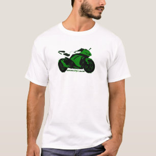 Mannen ebony sportbike T T-shirt