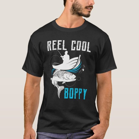 Mannen Echt Cool Boppy Visser Vader Vader Dag F T-shirt (Voorkant)