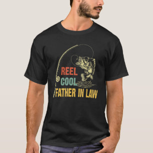 Mannen Echt Coole Schoonvader Vissen Vader Verjaar T-shirt