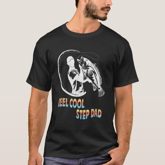 Mannen Echt Coole Stiefvader Vissen Vader Vaderd T-shirt (Voorkant)