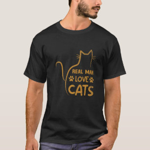 Mannen Echte Man Houdt Van Katten T-shirt