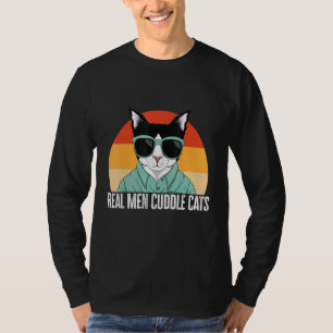 Mannen Echte Mannen Knuffel Katten Kat  Mannen Kat T-shirt