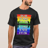 Mannen echte Mannen Pride LGBTQ bijen Funny Gay Ra T-shirt (Voorkant)