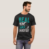 Mannen echte Mannen Ski Barefoot Water Ski Watersk T-shirt (Voorkant volledig)