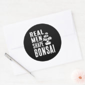 Mannen Echte Mannen Vorm Bonsai Bomen Grappige Hum Ronde Sticker (Envelop)