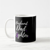 Mannen echtgenoot Dad Fighter Pancreaskanker Aware Koffiemok (Links)