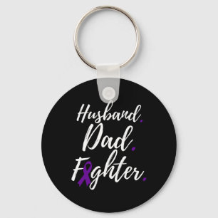 Mannen echtgenoot Dad Fighter Pancreaskanker Aware Sleutelhanger