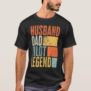 Mannen echtgenoot pa Pilot Legend Best Retro A T-shirt
