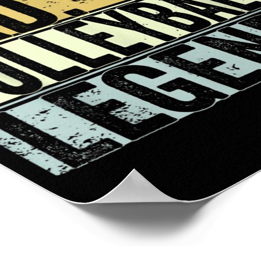 Mannen echtgenoot pa Volleyball Legend Fun Fat Poster (Hoek)