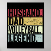 Mannen echtgenoot pa Volleyball Legend Fun Fat Poster (Voorkant)