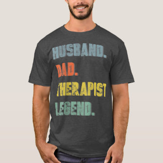 Mannen echtgenoot Pap Therapist Legend Vader's T-shirt