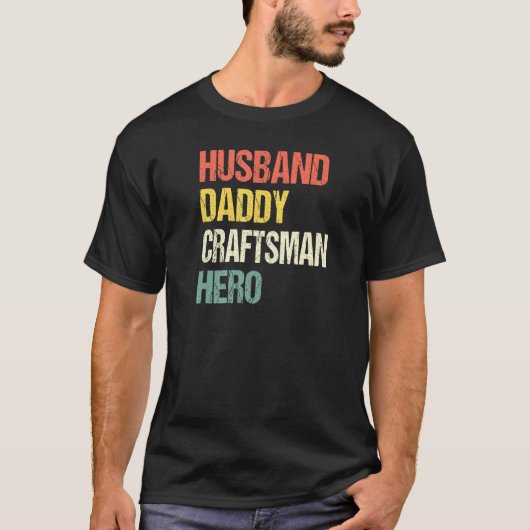 Mannen echtgenoot papa ambachtsman Hero Mechanic A T-shirt (Voorkant)