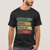 Mannen echtgenoot papa Engineer Hero Funny Enginee T-shirt (Voorkant)