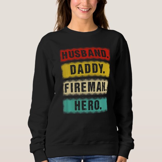 Mannen echtgenoot papa Fireman Hero Firefight Trui (Voorkant)